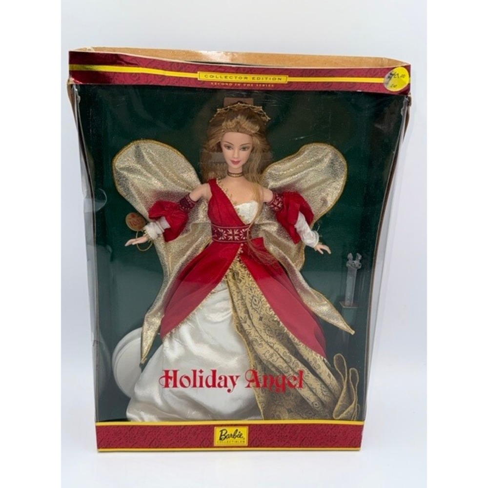 Mattel Holiday Angel Barbie Collector Edition 2000 Red Gold Gown 28131 NRFB